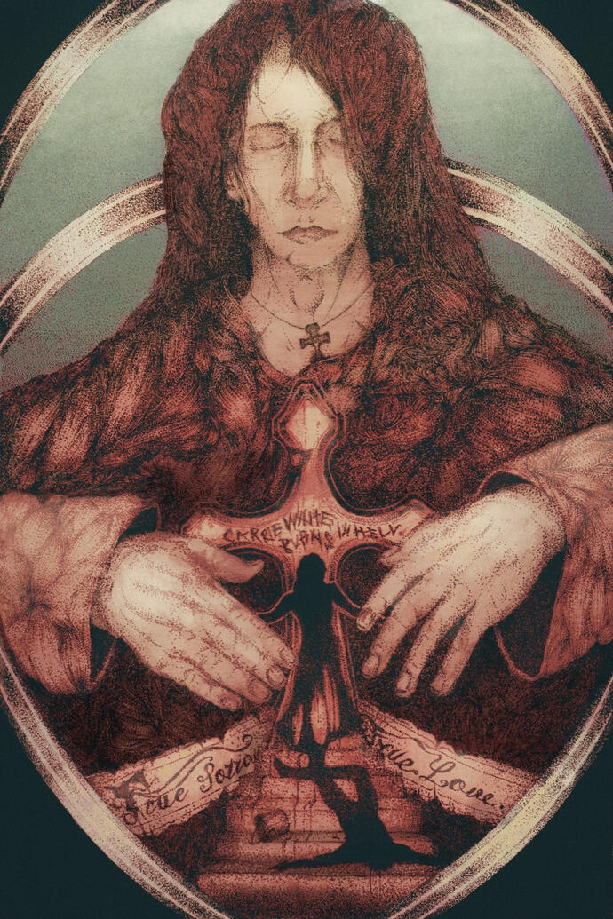 Full-Page Illustration for "Carrie’s Legacy: Revisiting Stephen King’s Girl with a Frightening Power" (2025) (Stippling)