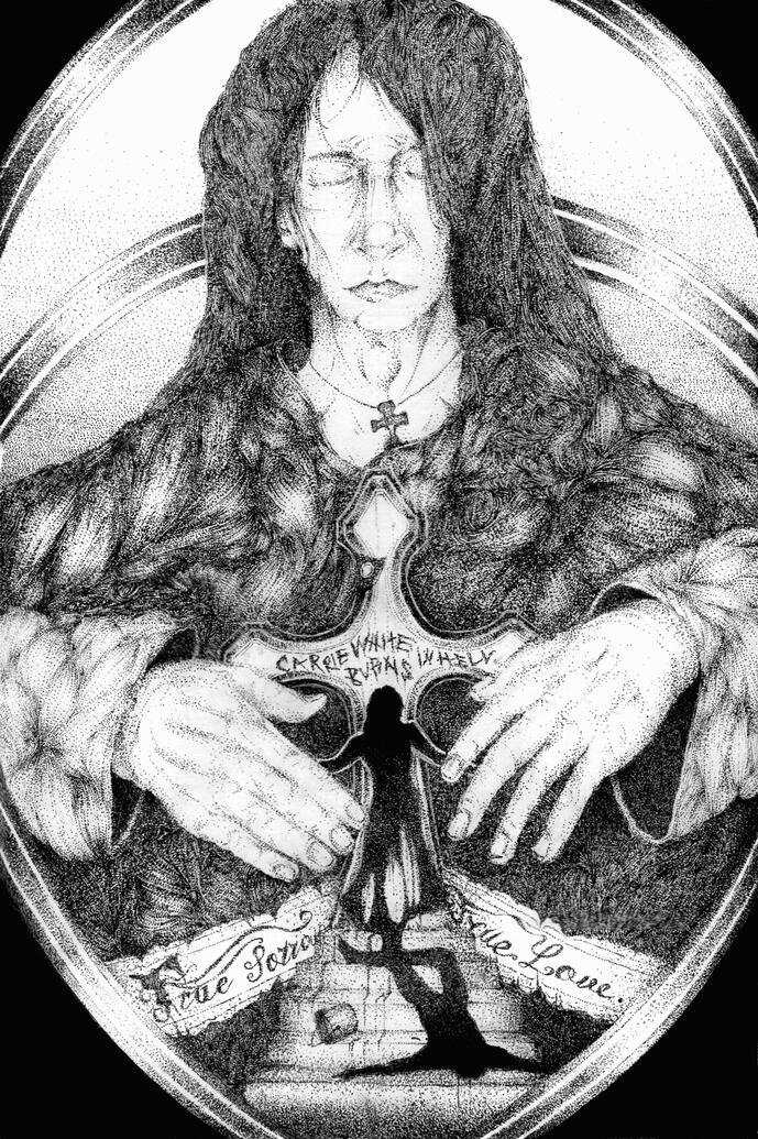 Full-Page Illustration for "Carrie’s Legacy: Revisiting Stephen King’s Girl with a Frightening Power" (2025) (Stippling, Uncolored)