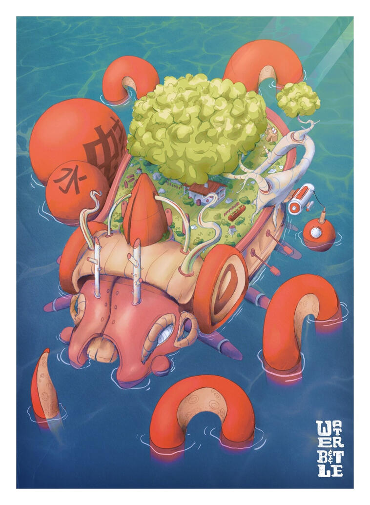 "Water Beetle" (Digital)